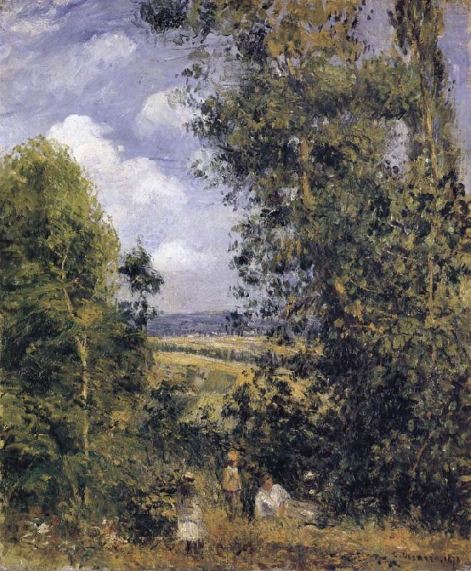 Camille Pissarro Resting beneath the trees,Pontoise china oil painting image